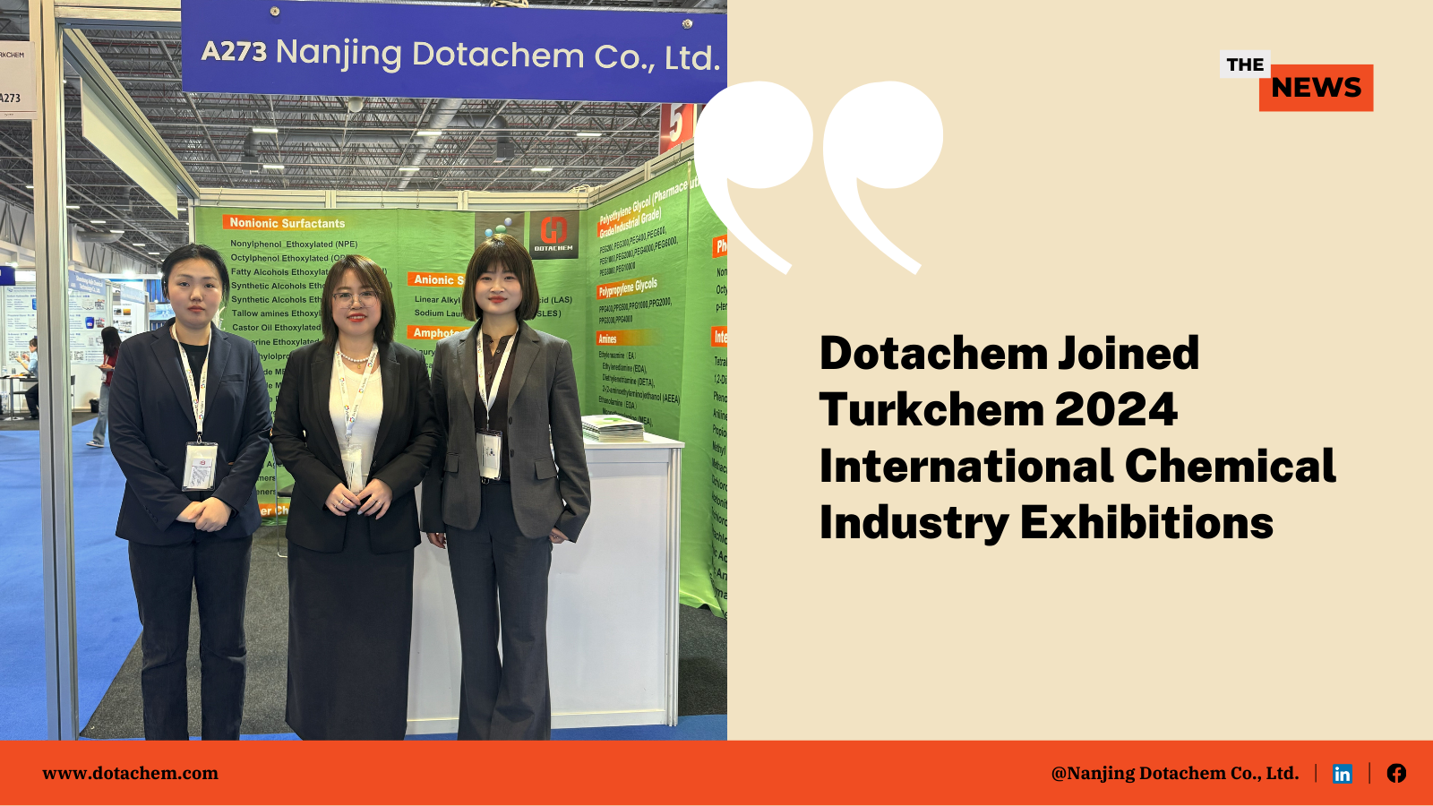 Dotachem、2024 TURKCHEM ユーラシア国際化学展示会に出展